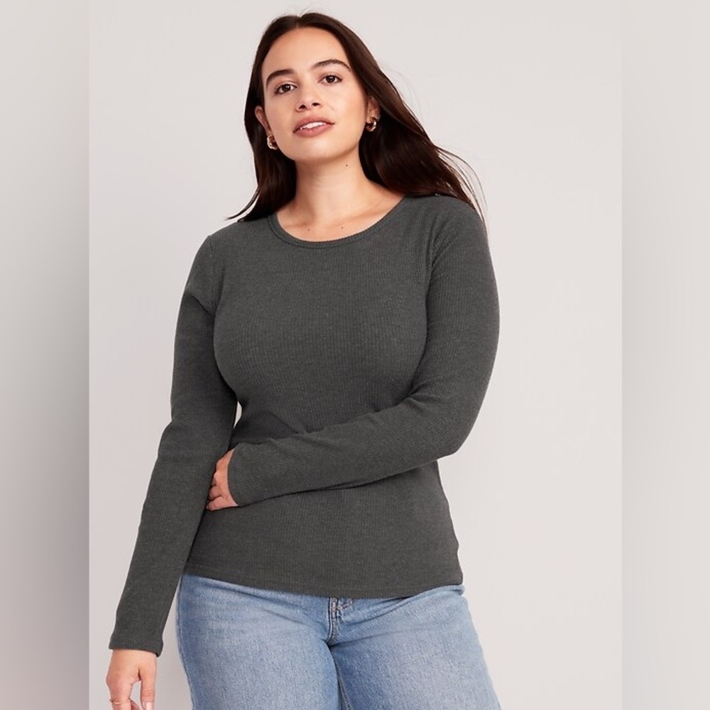 Old Navy Plush Long-Sleeve Crew-Neck T-Shirt